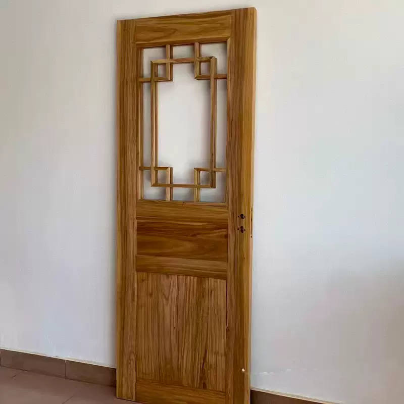 老榆木平开门酒店民宿单开门仿古庭院进户门室内做旧风化木门