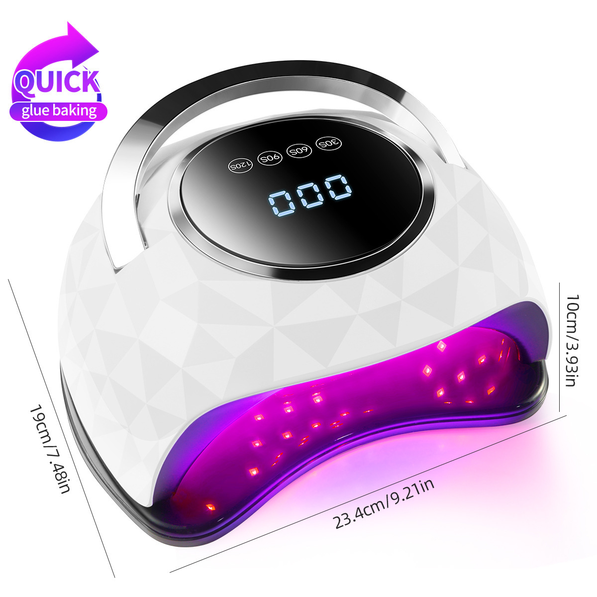 Máquina de fototerapia de secado rápido de uñas transfronteriza 288W 63 perlas de lámpara de alta potencia pegamento de horneado rápido pegamento de uñas al por mayor