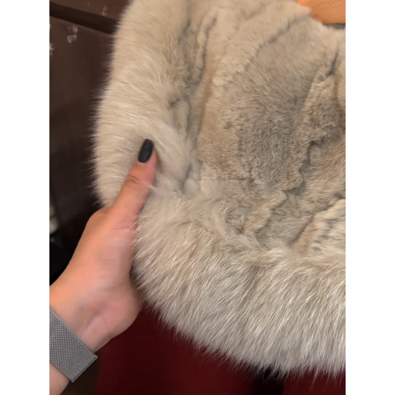 소녀 모직 코트 2023 가을 겨울 새로운 어린이 크리스마스 의상 플러스 벨벳 코트 걸스 퀼트 신년 서비스 서양식