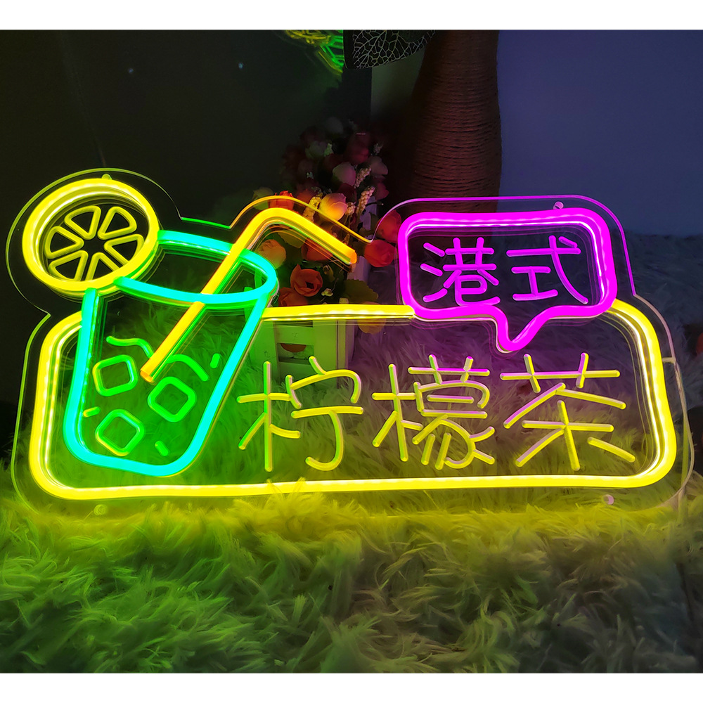 定制led霓虹灯牌摆摊广告牌夜市灯氛围灯发光字灯牌-阿里巴巴