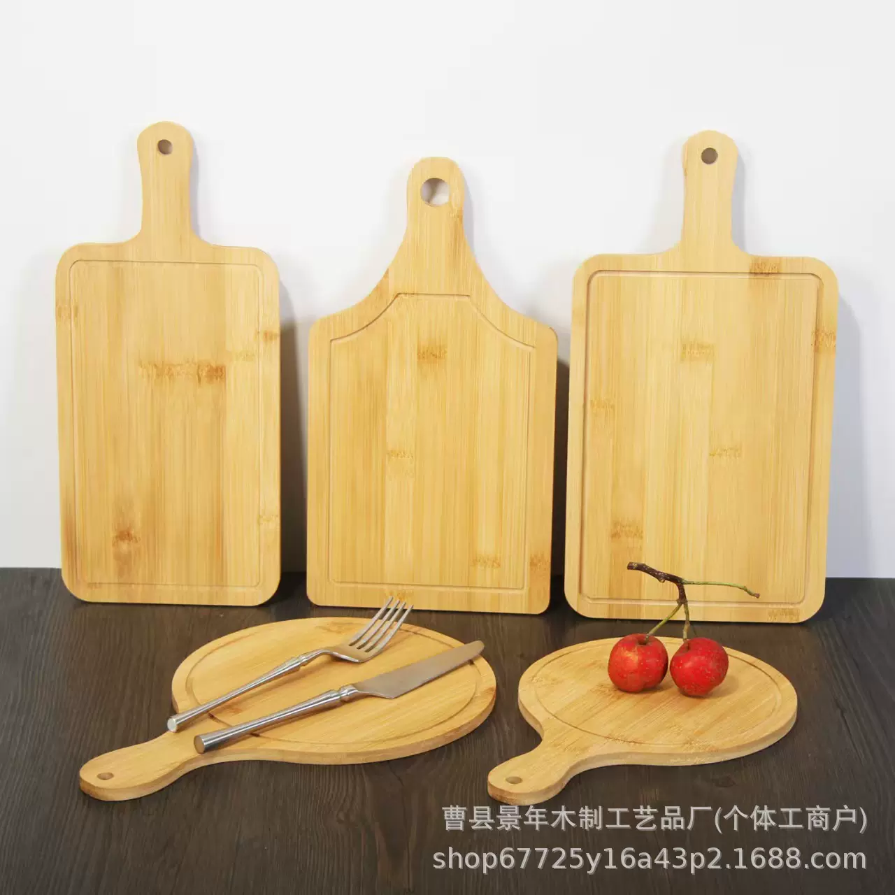 竹木披萨板托盘西餐面包牛排蛋糕奶酪板多规格木质芝士板托盘