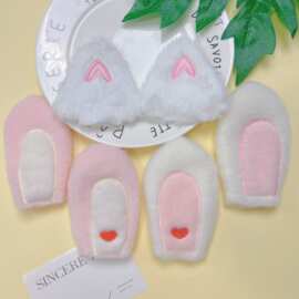 可爱卡通毛绒兔耳朵diy少女心服装帽子发箍配饰礼物装饰辅料批发