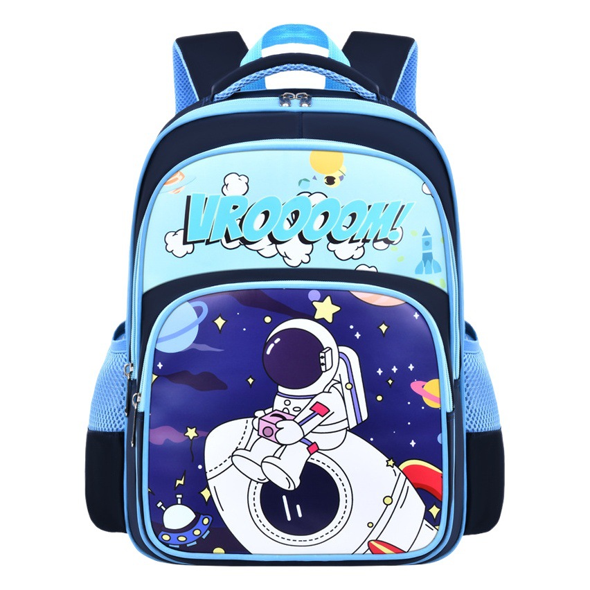 Mochila para niños Estudiantes de escuela primaria Grado uno dos tres a seis niños y niñas reducción de Carga Protección de la columna vertebral mochila de gran capacidad de dibujos animados