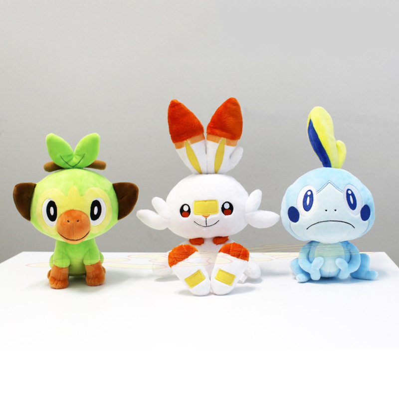 Sword Shield Royal Three Knocking Monkey Tears Eye Lizard Inflammation Rabbit Plush Doll Rabbit Monkey Lizard Doll Doll