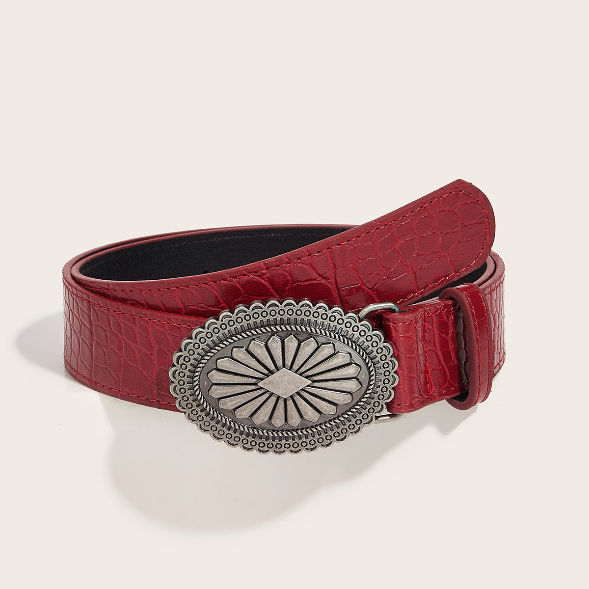 IG Style Retro Solid Color Pu Leather Alloy Women's Leather Belts display picture 1