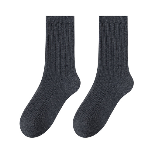 Women's Spring and Summer New Arrival Mid-Calf Socks, Solid Color Double Needle Breathable Cotton Socks, Boneless Versatile Bunchy Socks, ZhujiSock Industry