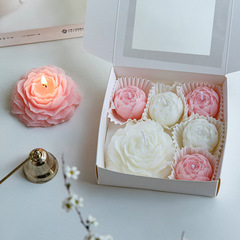 メーカー直売の牡丹の花の組み合わせのろうそくのセットの家庭用の小さい花の香薫のバレンタインデーの誕生日の贈り物は代行します。