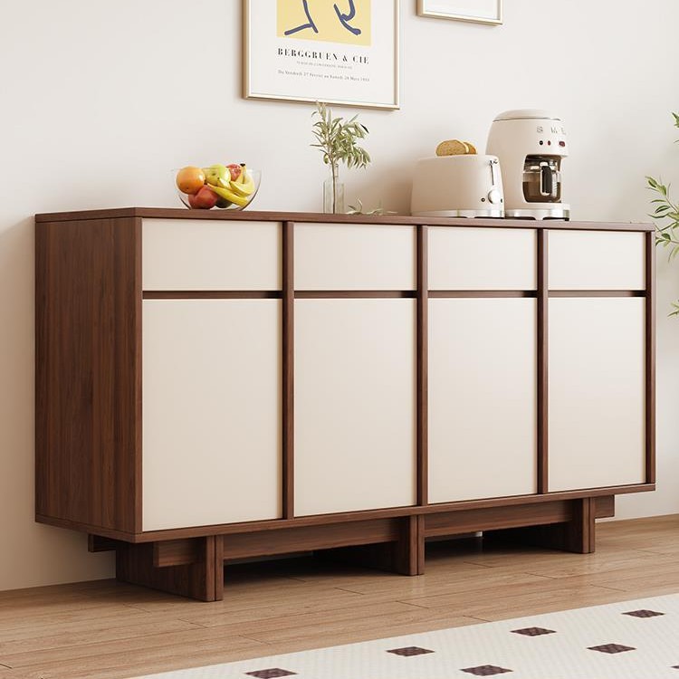 Vintage Retro Sideboard with Skeleton Lines for Living Room Storage, Wall-Mounted Entryway Cabinet, Home Foyer Cabinet, Storage Rack