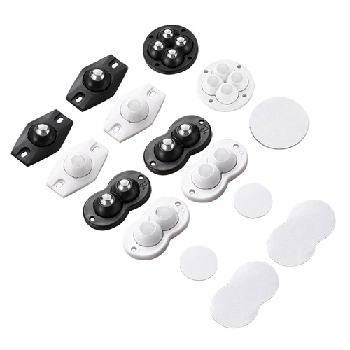 No-punch adhesive ball pulley household mobile base accessories trash can bottom small wheels 4 universal wheels