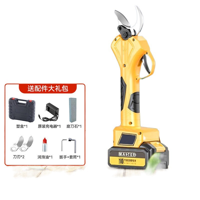 进口电动剪刀果树修枝剪充电式园林锂电剪刀剪树枝电剪子剪枝