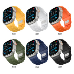 苹果表带适用苹果手表带越野硅胶表带11代防水高级感iWatch表带