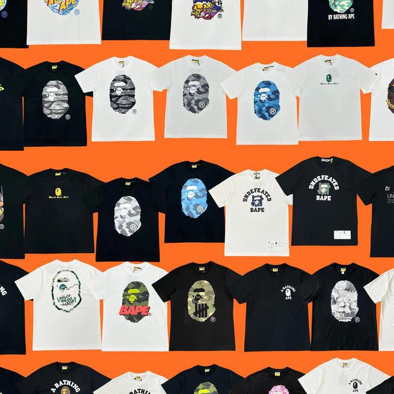 Collaboration Half-Sleeve Tee Top Unisex Ape Head Camouflage High-End Loose Short-Sleeve Bapet T-Shirt Trendy Brand