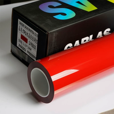 Tpu Material Car Color Changing Film Silver Magic Purple Oem Customized White Bag Factory Direct Supply Wholesale Price Invisible Car Clothing Protection (Auto Color Change Film) - crystal-red-152m15m