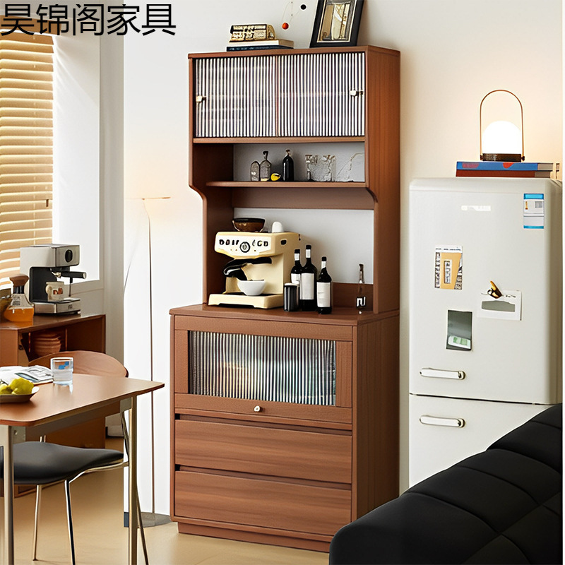 家用餐边柜靠墙复古一体小户型简约客厅收纳储物柜茶水柜高柜窄柜|undefined