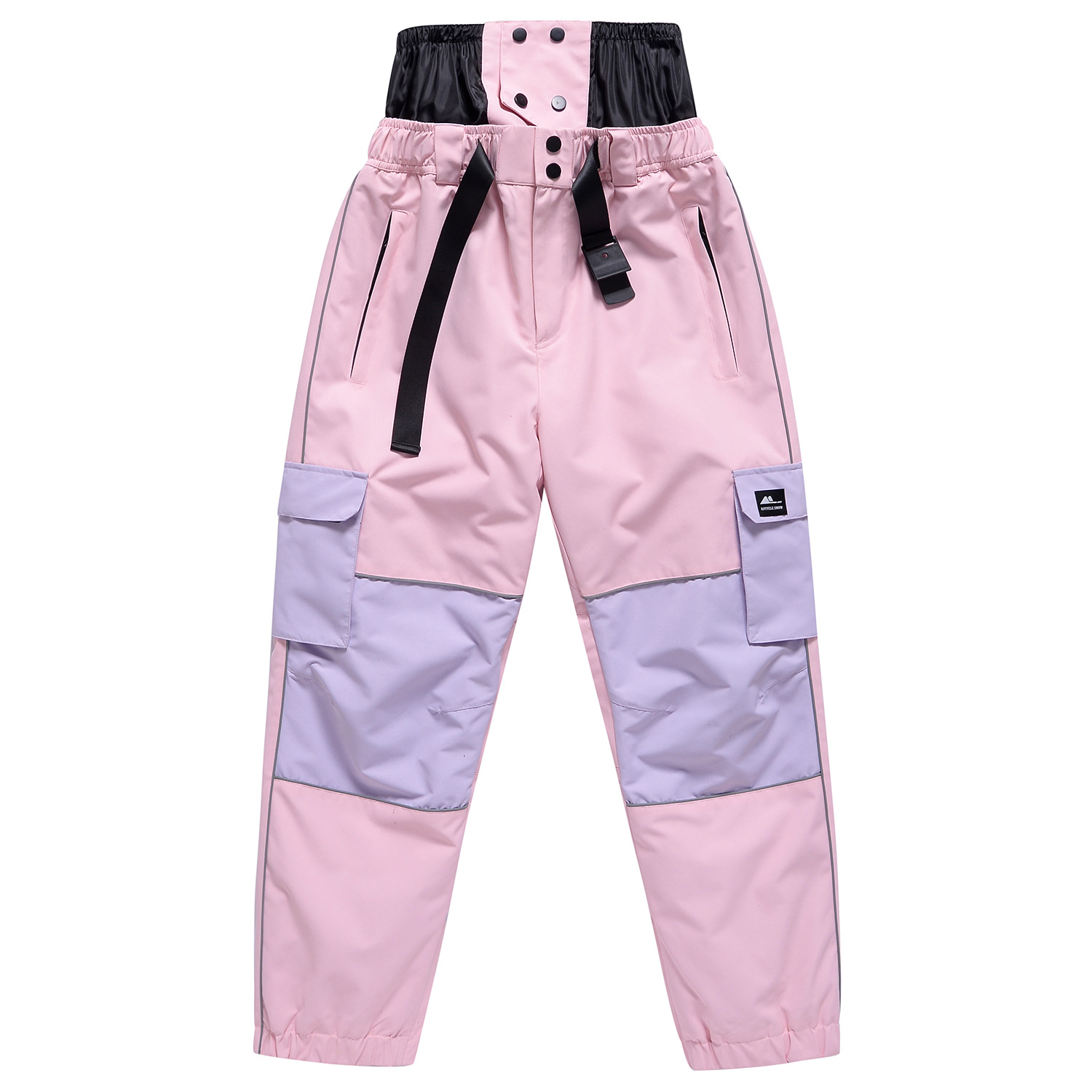 Neie Skianzugsset a Kontrastfaarwen, winddicht a waasserdicht, waarm, atmungsaktiv, Skihoodie, Leggings, Skihosen, Männer a Fraen, een Stéck_voghion.com