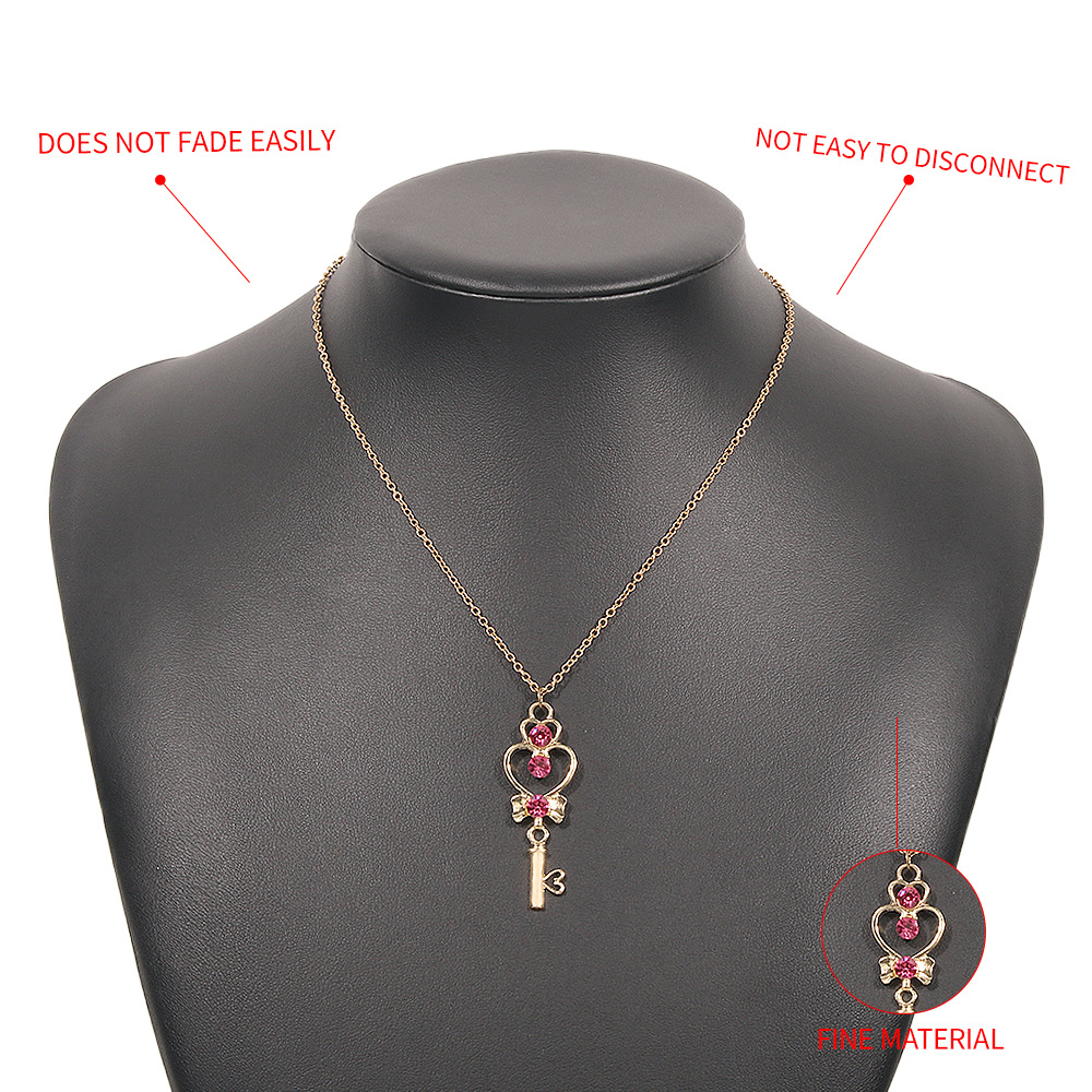 fashion magic wand moon diamond necklace wholesale Nihaojewelry