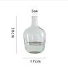 Hjm-Nordic wholesale hanging clock glass vase transparent horses drunk wood small mouth bald flower bleach hydroponic landing