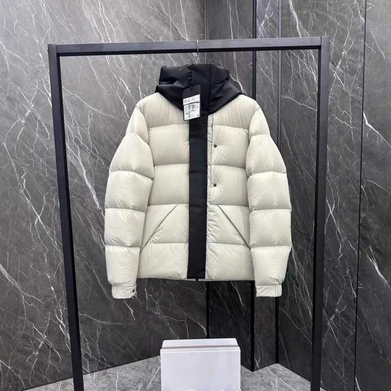 New cross-border Moncler down jacket, Black Warrior M brand, autumn and winter hooded coat, thickened, warm, cold-resistant, windproof, high-end