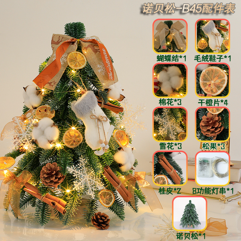 Navidad transfronteriza pura pe nobesson mini escritorio árbol de Navidad paquete 30/45/60cm adornos