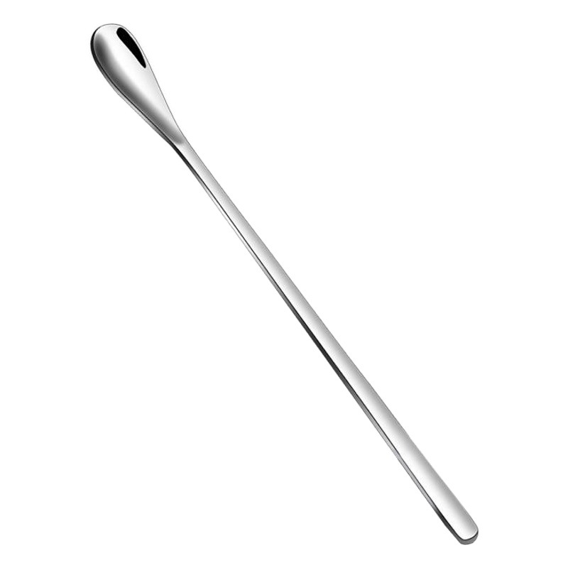 Cuchara de café de acero inoxidable 304 mango largo cuchara de mezcla cuchara de postre cóctel palo cuchara de hielo vajilla creativa cuchara de la taza