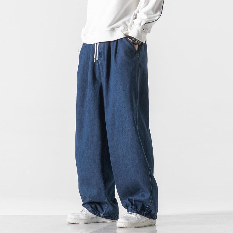 24 Spring and Summer Hong Kong Style Loose Casual Straight Pure Color Floor-Length Wide-Leg Large Size Dad Jeans Trendy European Size 24 Spring and Summer Hong Kong Style Loose Casual Straight Pure Color Floor-Length Wide-Leg Large Size Dad Jeans Trendy European Size