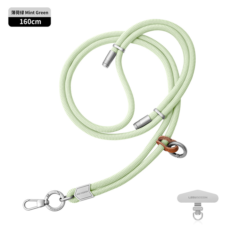 携帯電話ストラップ卸売 6MM 頑丈な手首編み紐 携帯電話ケース吊り下げ紐 汎用紛失防止携帯電話ストラップ シルバー|undefined