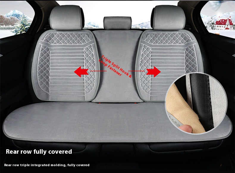 Heated Seat Cushion Fcc Certified Ce Winter Plush Cushion Car Plush Seat Cushion Car Accessories Winter Car Seat Cushion