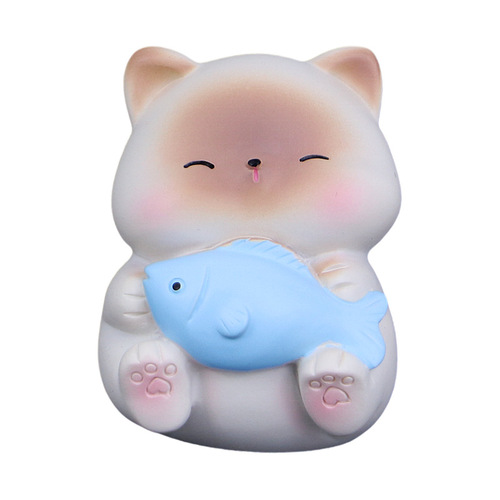 Cute mini cat ornaments office desktop decorations internet celebrity car interior center console decorations