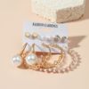 Earrings from pearl, metal retro set, suitable for import, European style, simple and elegant design