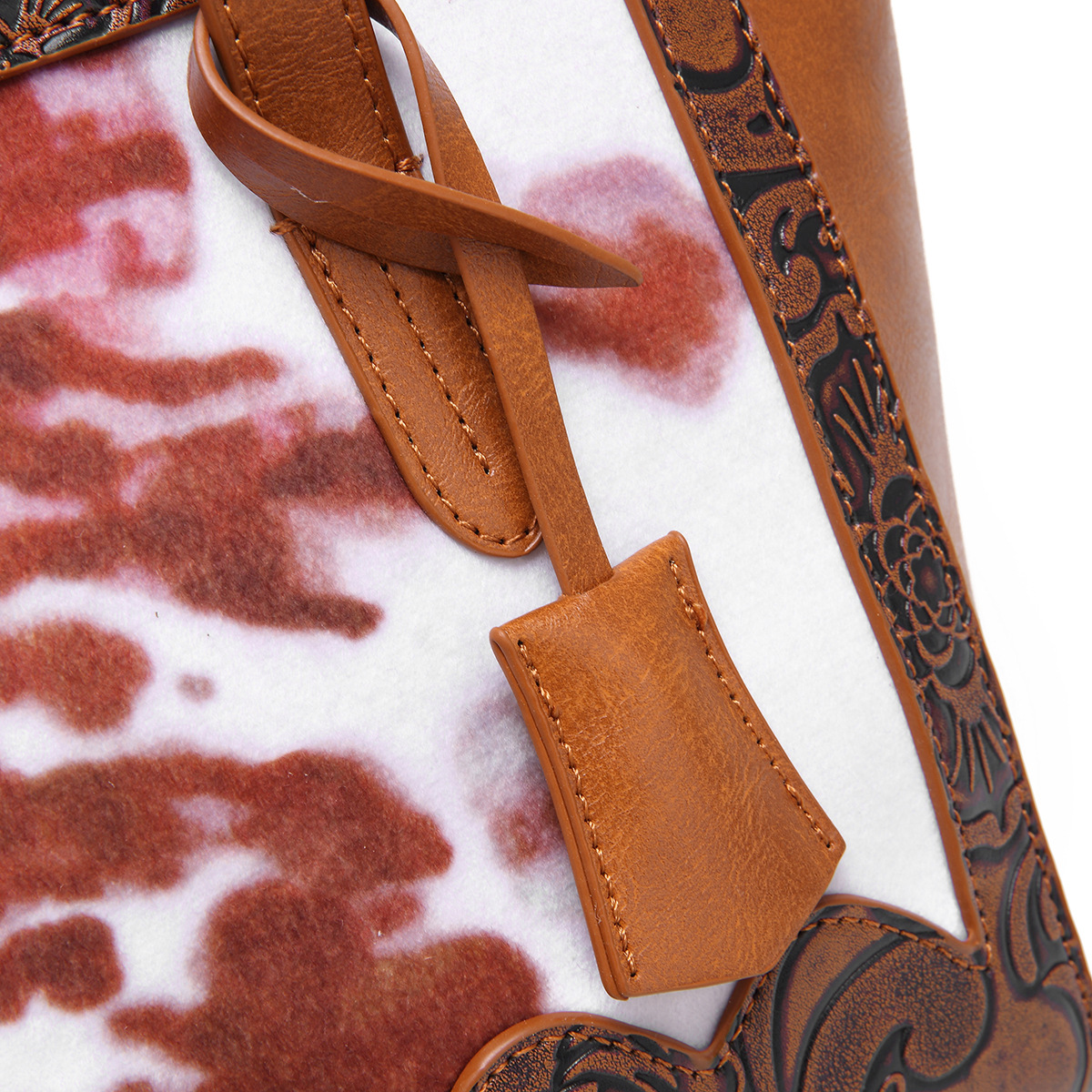 Retro Mode Damen Satchel Schulter Umhängetasche Wollsamt Damen Tasche_voghion.com