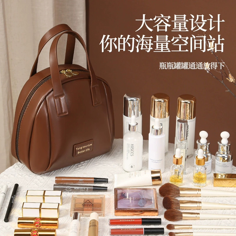 Capacious cosmetic bag, handheld storage bag for traveling, organizer bag, waterproof bag
