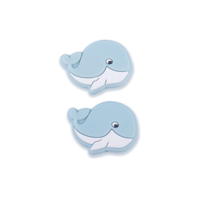 Nuevo bebé suministros dibujos animados animal ballena mordedor cuentas creativo molar DIY bebé pezón anti-gota cadena juguete