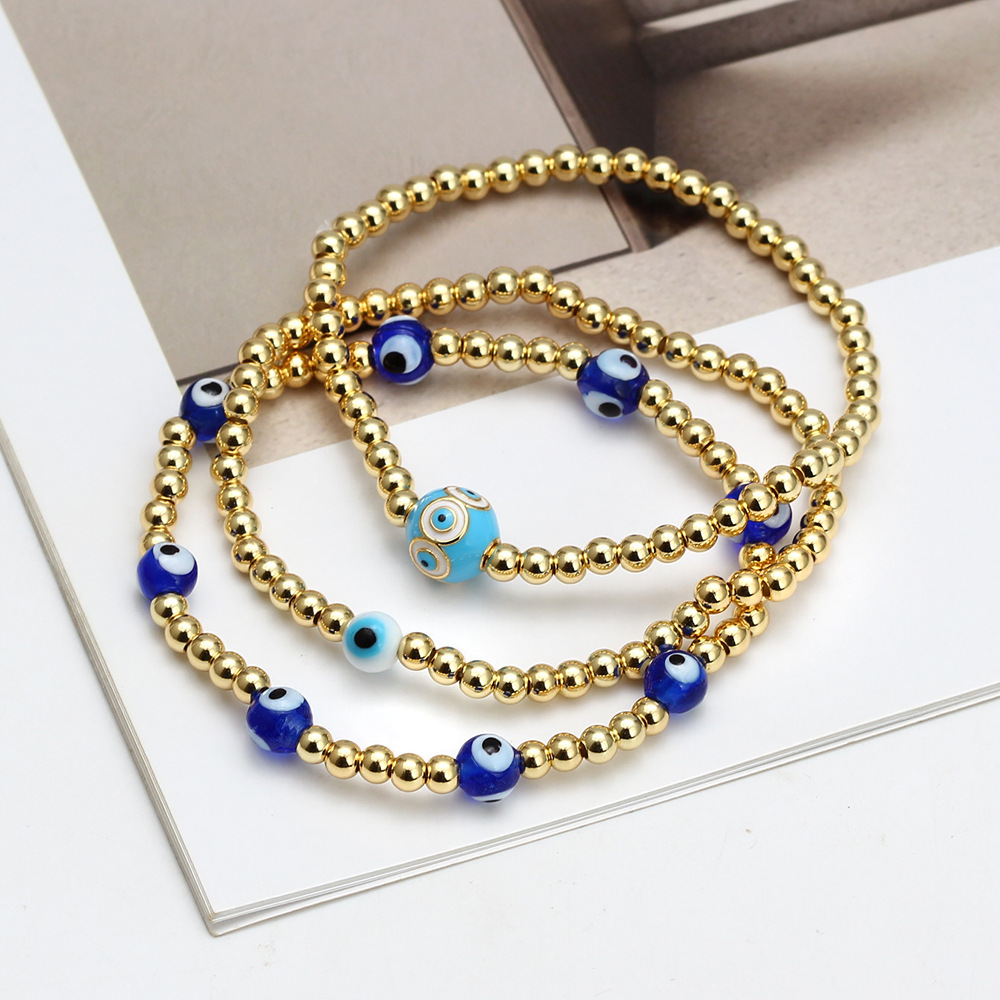 6g Weight Bracelets Classification 1 Piece Quantity Daily Occasion Copper Material Eye Pattern Unisex Gender Plating Design Fashion Style Fashion Eye Copper Plating Bracelets 1 Piece 3