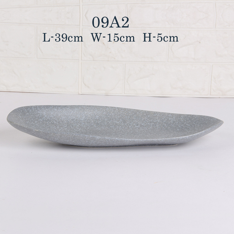 Retro irregular placa de cerámica Hotel plato japonés sushi placa hogar vajilla de cerámica plato frío Placa de postre