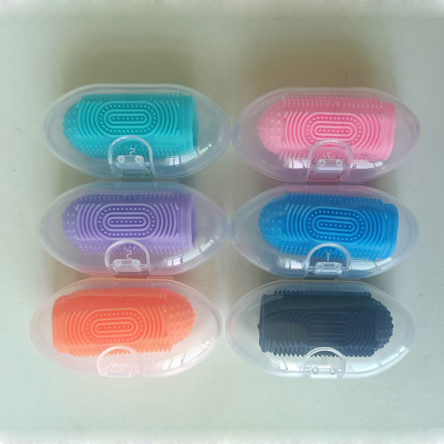 Pet dedo cepillo de dientes cepillo de dientes de silicona personalizado perro gato 360 ° sarro oral productos de limpieza y cuidado