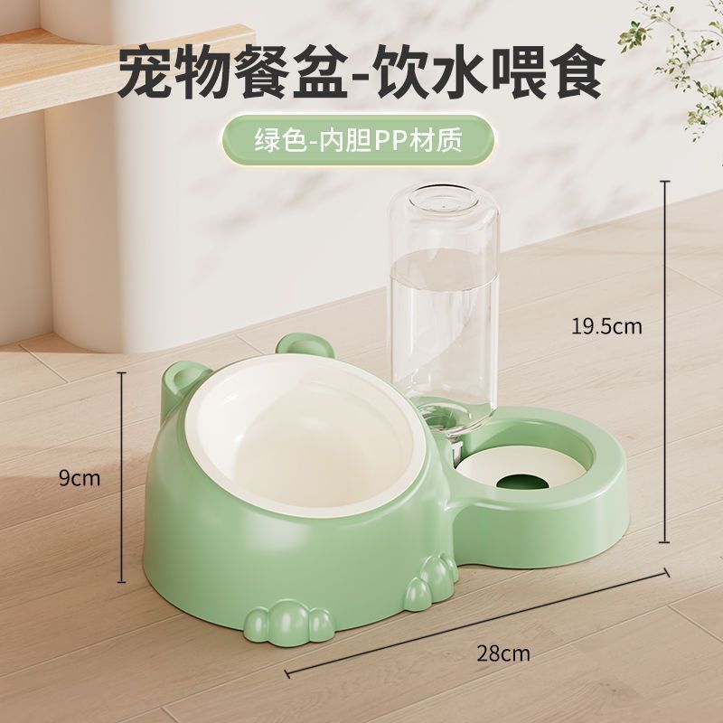 宠物用品宠物碗双碗不锈钢自动饮水大容量宠物猫粮狗粮盆狗猫盆|undefined
