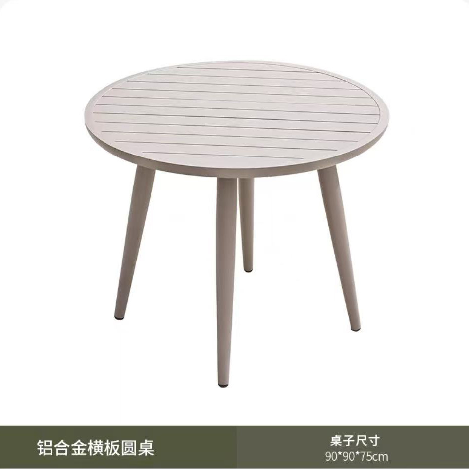 Mesa y silla al aire libre Combo Villa Jardín Nórdica Terraza Mesa Mesa de comedor Silla de comedor de cordón Diseñador de patio Mesa de balcón al aire libre