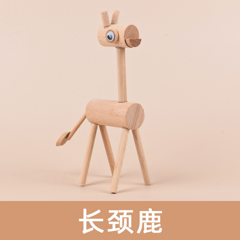 Paquete de materiales DIY para niños carpintería animal piezas de madera pila de ramas paquete de materiales de jardín de infantes juguetes hechos a mano