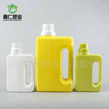 500ml方形洗衣液瓶2升衣物洗涤剂桶2kg柔顺剂塑料壶侧提手花肥瓶