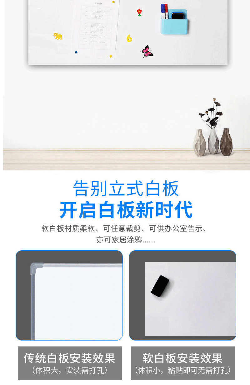可移除白板墙贴