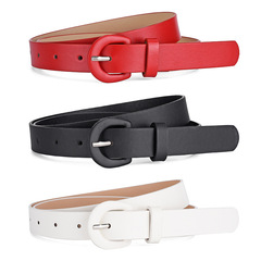 New Pure Color Pin Belt for Women, Fashion Decorative Denim Pants, Versatile Simple Casual Pants Belt for Women