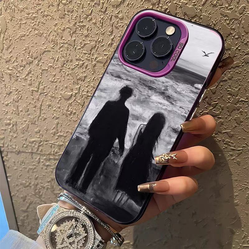 Funda para teléfono móvil iphone16 pareja Apple 15promax/14 anti-caída 13pro12 romántico 11 Europa y América