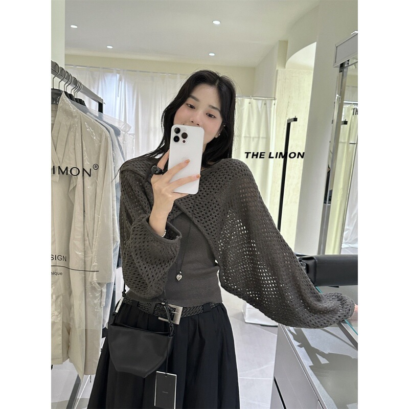 Designed Hollow Sweater, Shawl, Blouse, Layered Knitted Vest Two-Piece Set for Women, Autumn Lazy Style Outfit Designed Hollow Sweater, Shawl, Blouse, Layered Knitted Vest Two-Piece Set for Women, Autumn Lazy Style Outfit