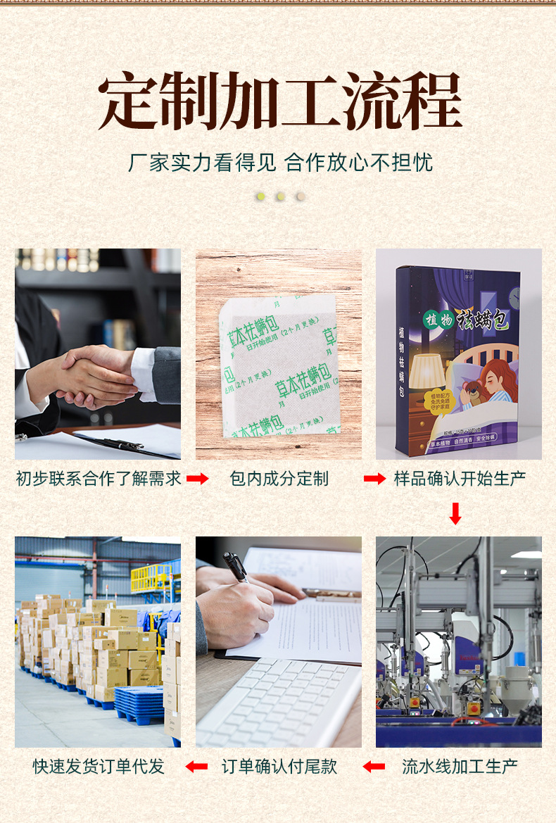 Mugwort Dust Mite Repellent Sachet Ai Cao 艾草 Herbal Bedding Pouch for Home Use Customizable quality and texture
