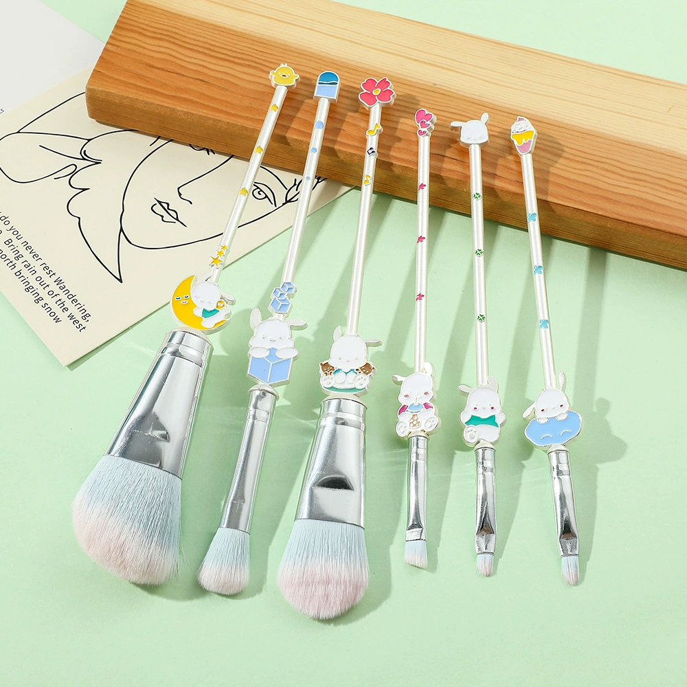 Makeup Brush Set, Hello Kitty–Style Cute Cartoon Eye Brushes, 11-piece with Cosmetic Bag Option
