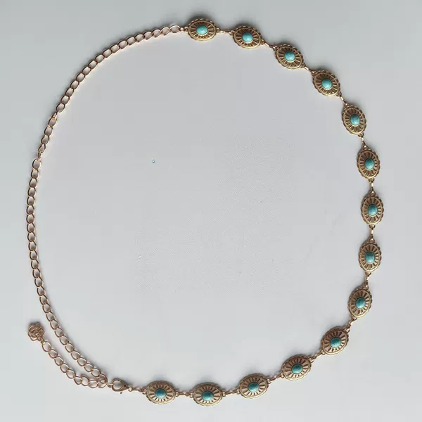 Waist chain 005-3 turquoise