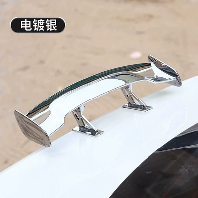 Motorcycle tail accessories, mini rear spoiler for - upgraded-extended-versionelectroplated-silver