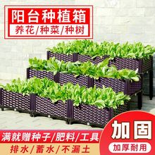蔬菜种植箱种菜家庭阳台种菜盆楼顶特大号花箱长方形塑料花盆一件
