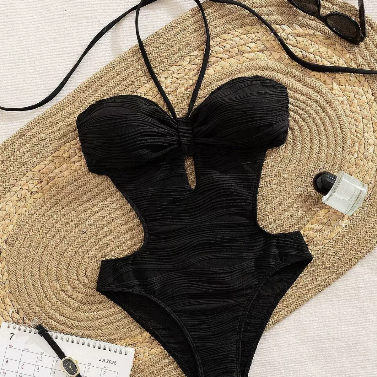 2026欧美外贸镂空露背系带连体泳衣女 速卖通亚马逊 厂家工厂直销