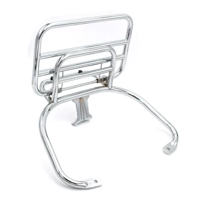 Vespa Sprint Spring 150: Motorcycle tail - spring-sprint-folding-shelf-silverbackless-model-high-quality-compatible-with-original-rear-guardrails